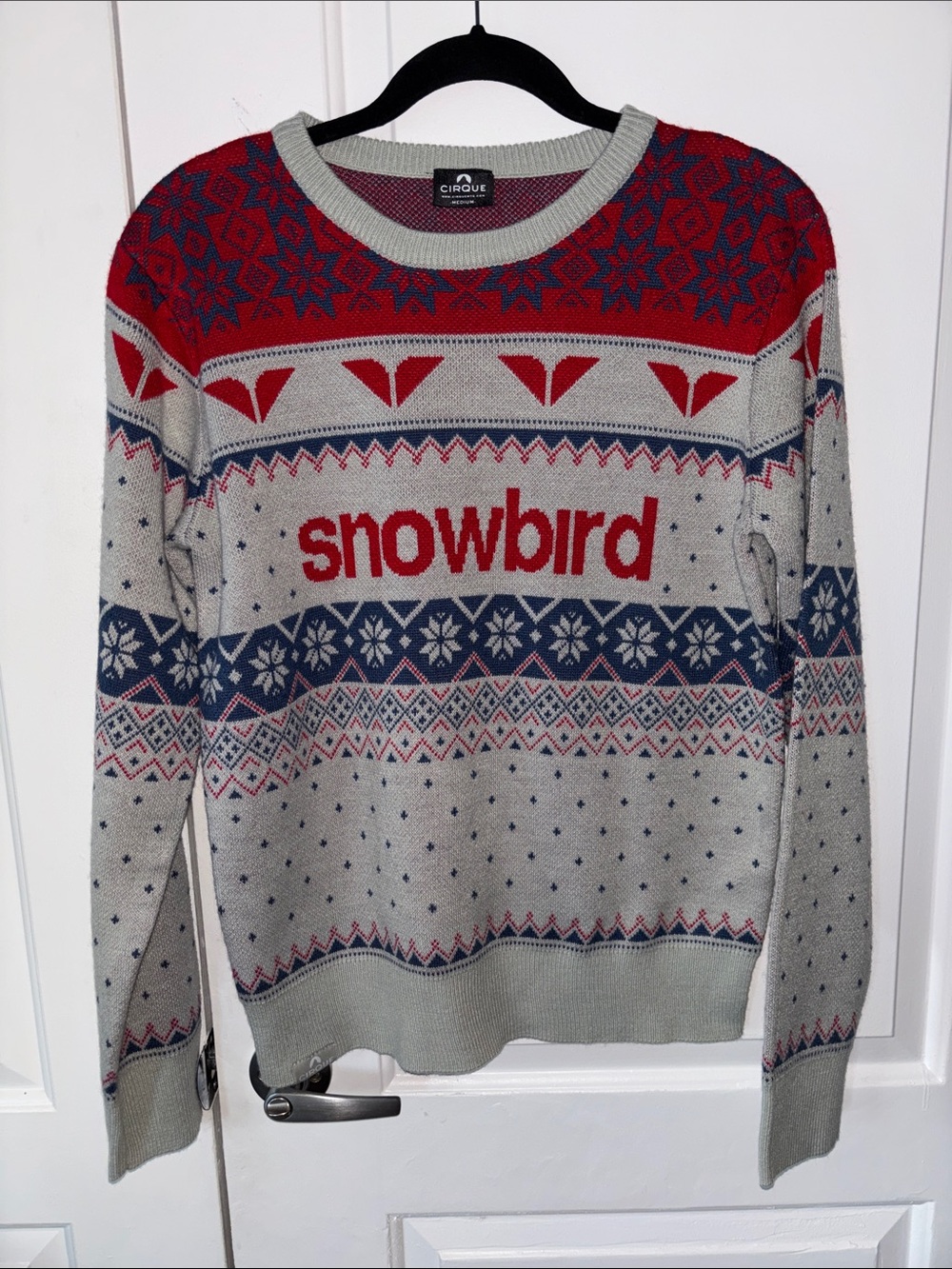 Cirque Snowboard ski snowboard resort fair isle sweater M